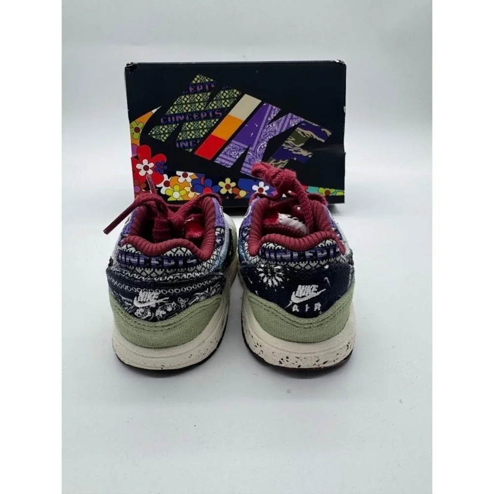 Nike Air Max 1 TD x Concepts Mellow Denim Patchwork Sneakers DR2363-400 Size 4C